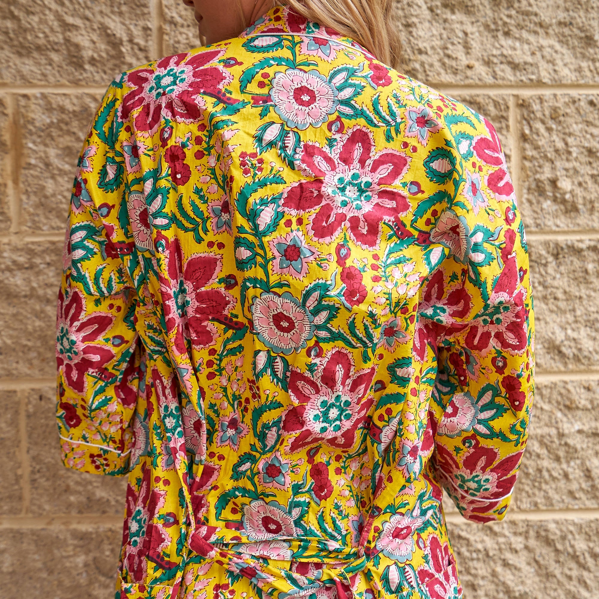 Floral Flourish 100% Cotton Kimono Robe