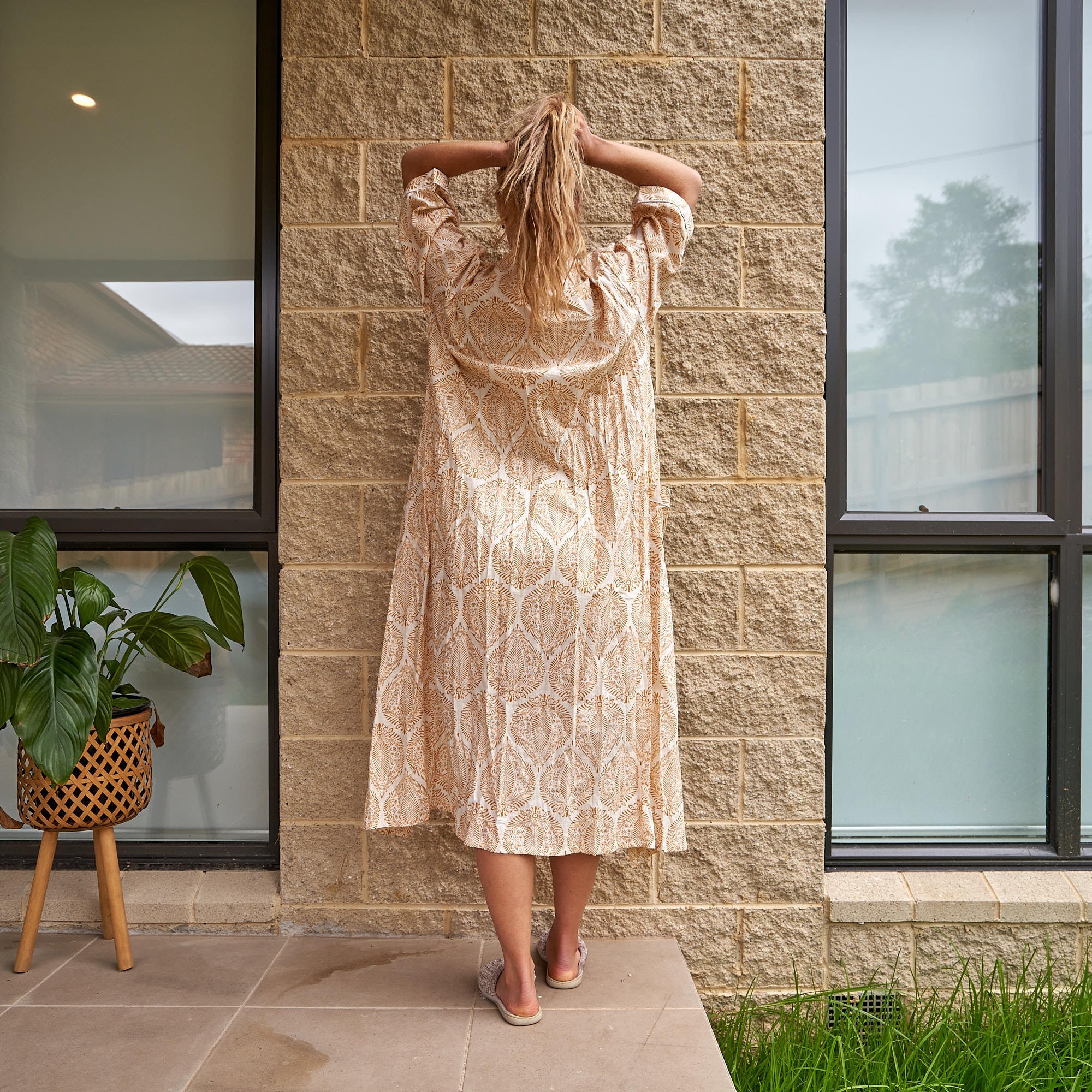 Earthly Echoes 100% Cotton Kimono Robe
