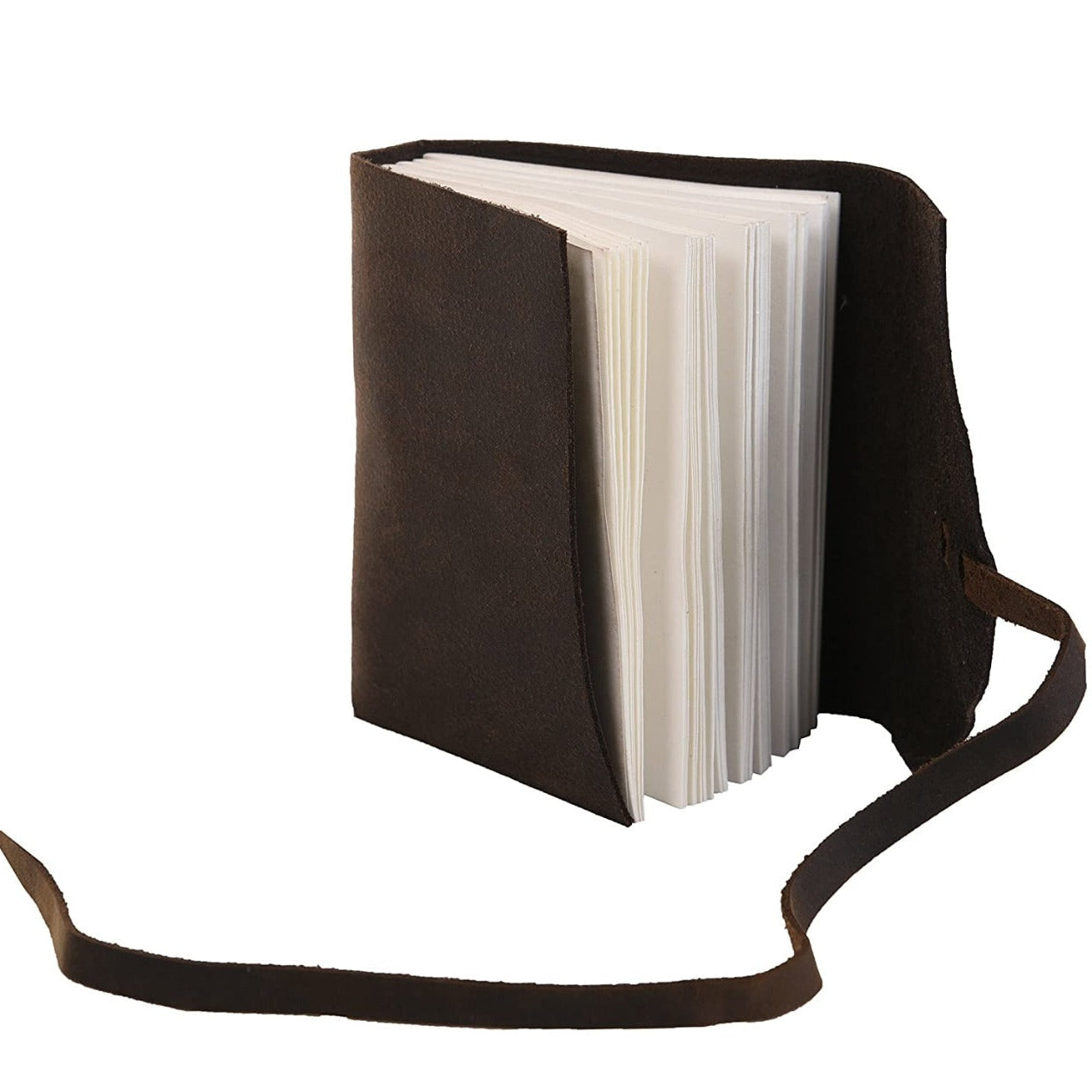 Eco-Artisan Leather Journal - Recycled Paper, Handmade