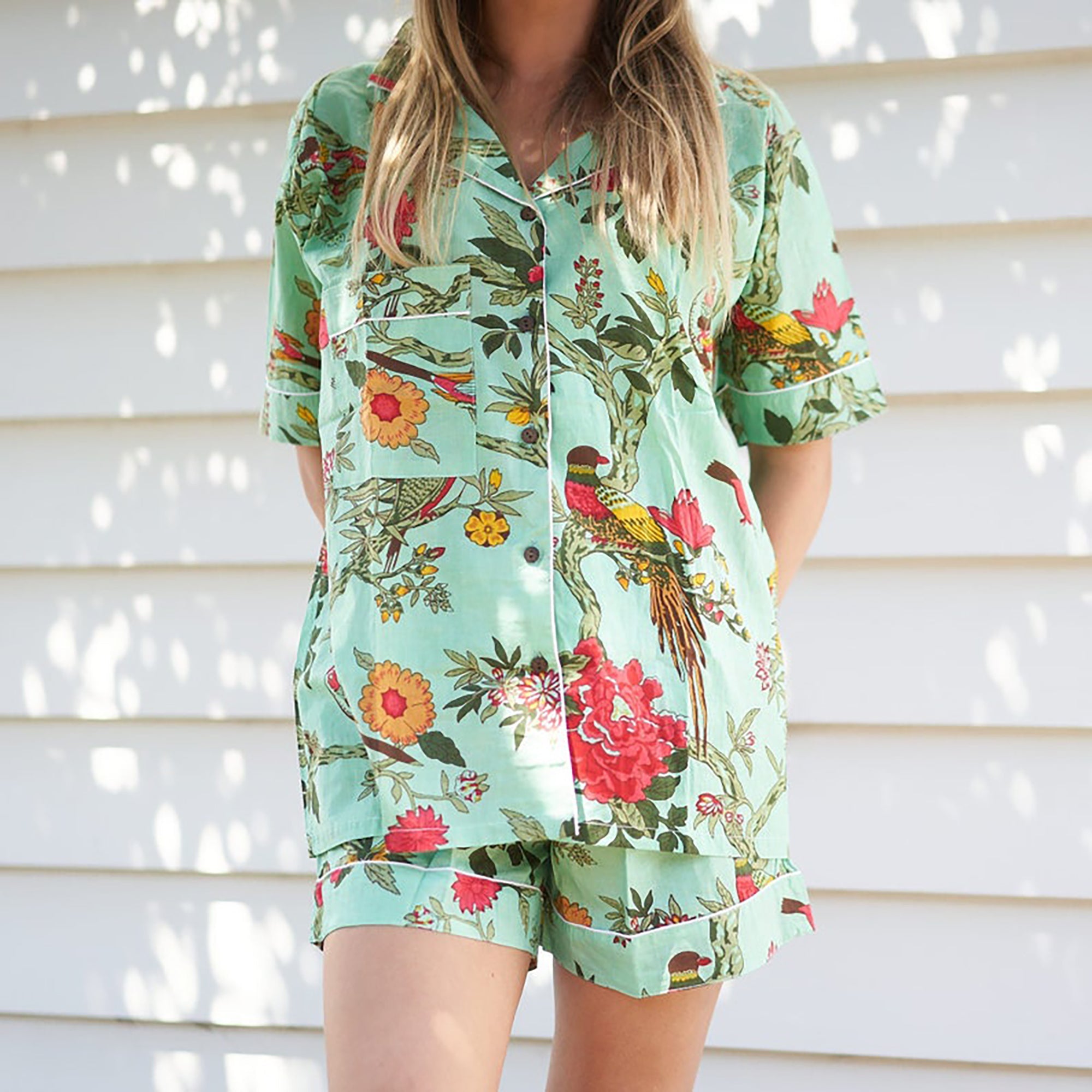 Mellow Mornings' 100% Cotton Pyjama Shorts Set | Soft & Cozy