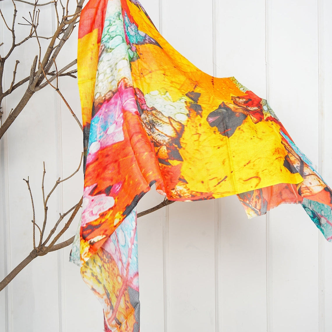 Silk Modal Scarf - Yellow | Bright & Soft Accessory