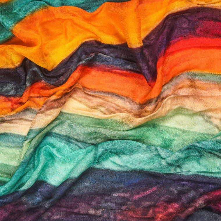 Silk Modal Scarf - Rainbow | Vibrant & Soft Accessory