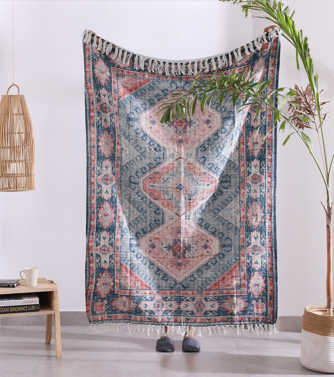 Luxury Wool Rug - Blue Rustic Decor | Boho Charm