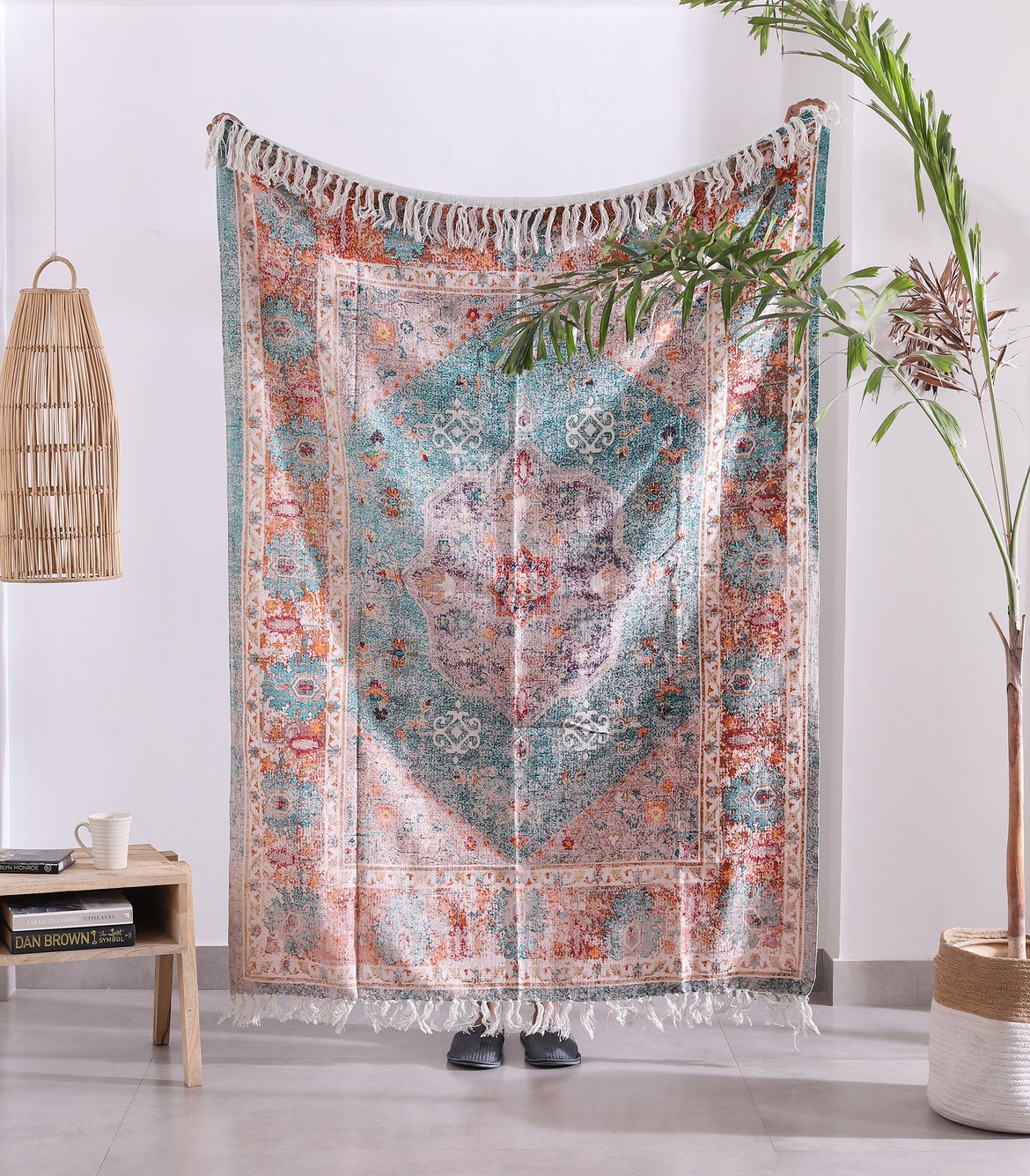 Luxury Throw Rug - Azure Wool | Rustic Home Decor