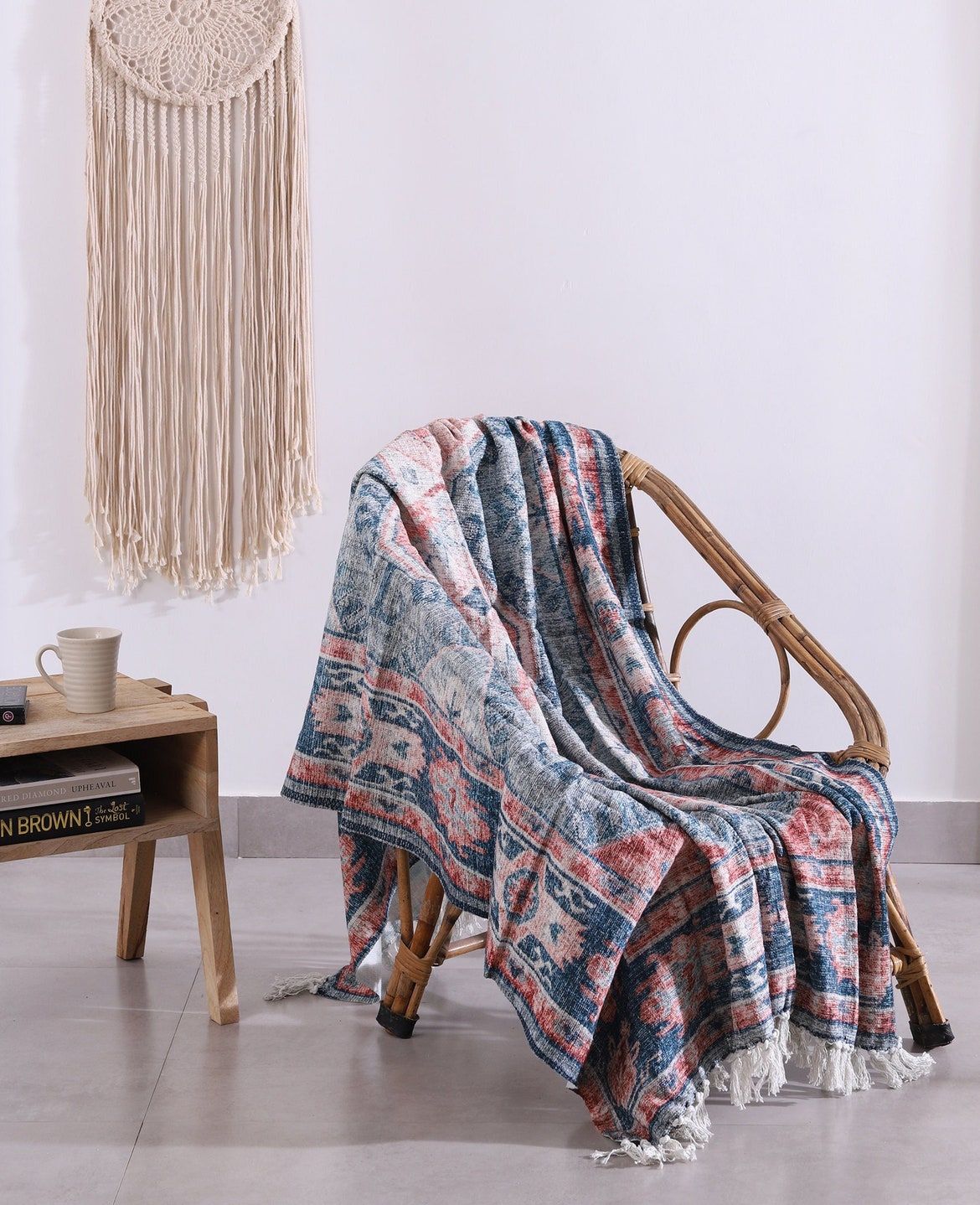 Luxury Wool Rug - Blue Rustic Decor | Boho Charm