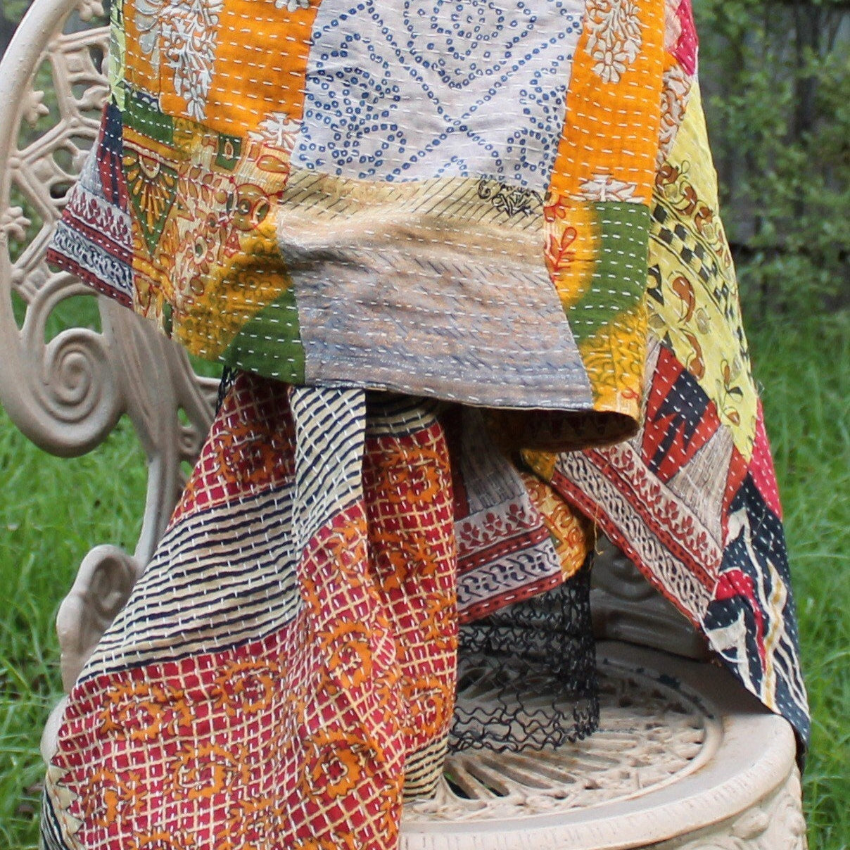 Playful Patchwork Reversible Scarf