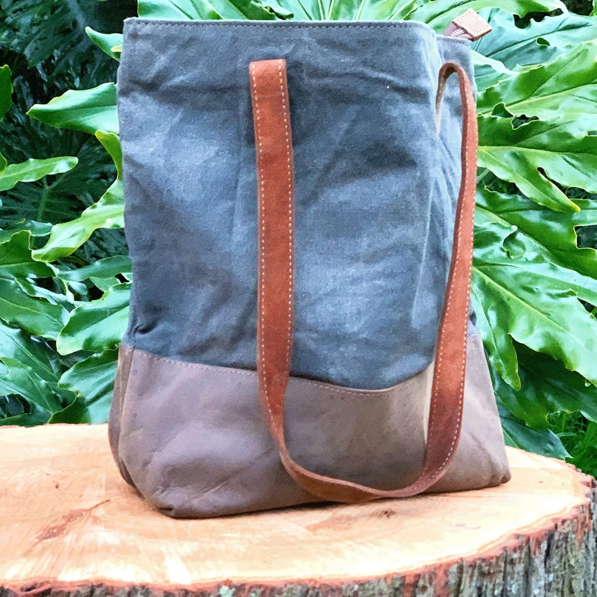 Waxed Canvas Tote Bag - Durable & Stylish