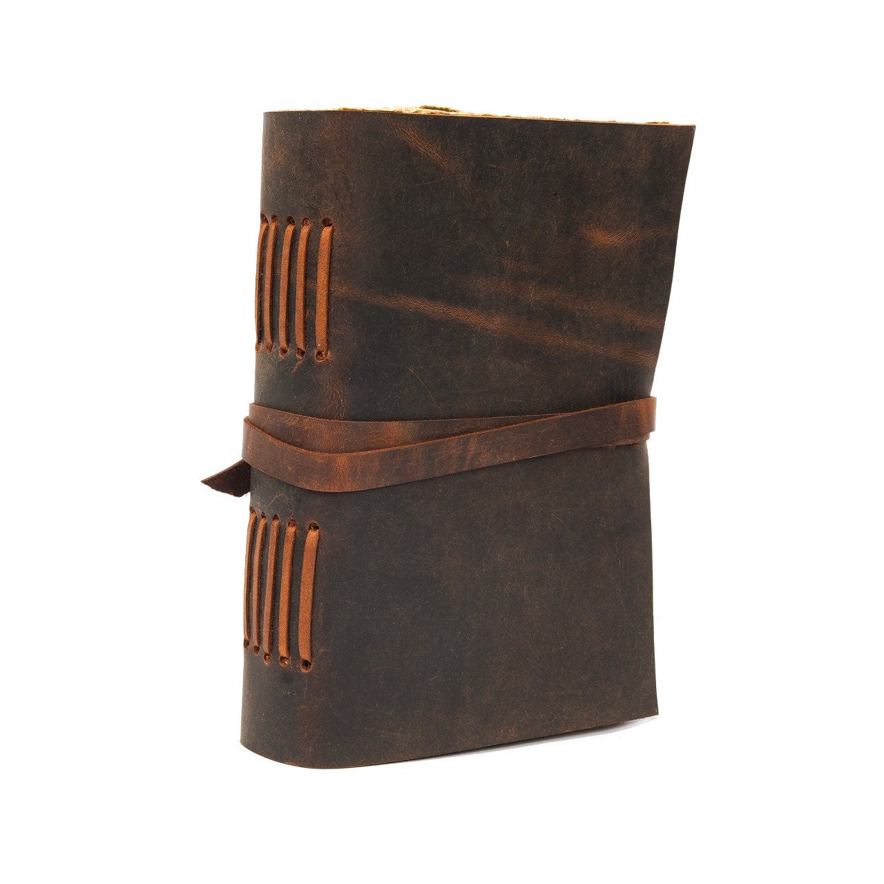 Vintage Leather Journal Book - A4 Handmade