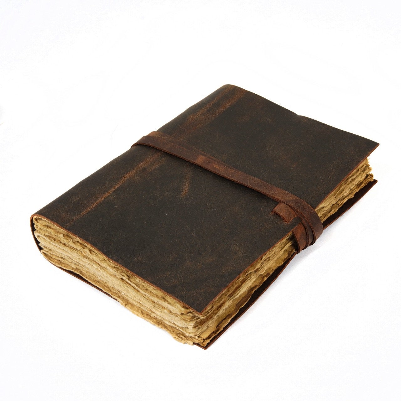 Vintage Leather Journal Book - A4 Handmade